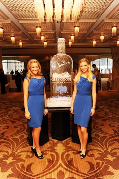 Grey Goose was also a sponsor and had a branded ice sculpture.