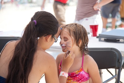 Young guests could also have their faces painted.
