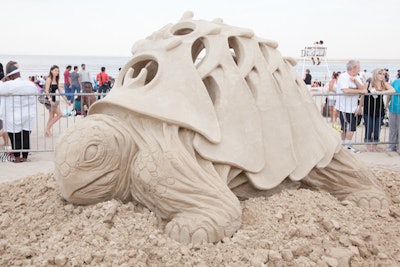 The winning sculpture, called 'Empty Turtle,' was created by Montreal-based artist Jonathan Bouchard.