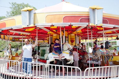 An antique carousel was new to this year's event.