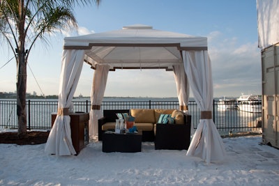 Ocean Club has cabanas available for rental.