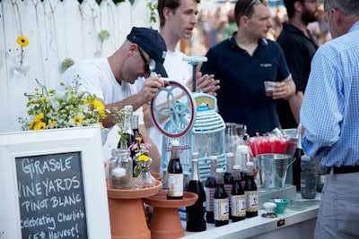 Icy treats such as flavored snow cones, raspberry-rose-petal ice cream sandwiches, and heirloom tomato sorbet were popular on the hot day.