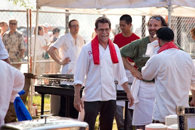 Chef Rick Bayless was on hand to dole out grilled squash paired with Goose Island beer. Anticipating crowds, planners placed the famous chef's station in an area with extra space surrounding it.