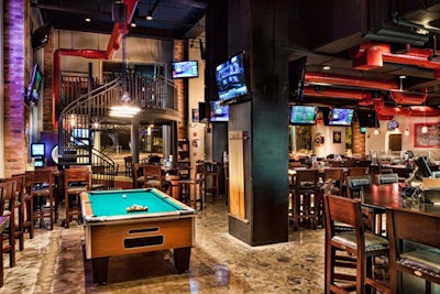 Frank & Steins has pool, shuffleboard, and skeeball, along with multiple TVs for sports viewing.