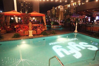Though the official party host, Syfy shared equally branding and signage with E!