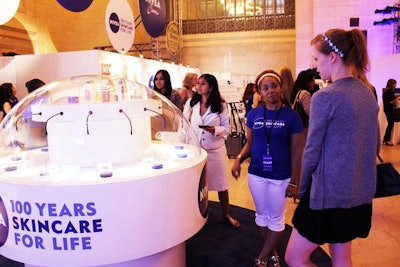 To provided an interactive look at its history, Nivea's pop-up includes a rotating display of the famed tin of cream and its various incarnations since the 1925 introduction.