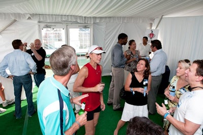 Kastles players mingled with guests in the sponsor tent before and after matches.