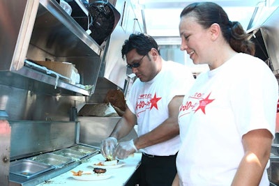 The food is prepared fresh inside the truck each day.