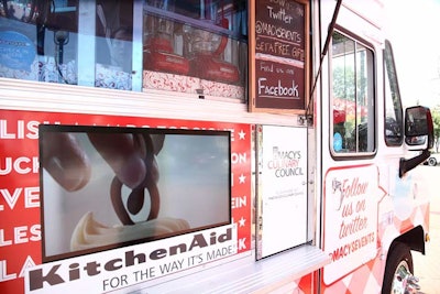 Sponsor KitchenAid donated all the appliances for the kitchen inside the truck.