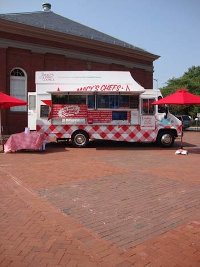 The truck set up shop at its sixth stop, Eastern Market in Washington, on Friday.