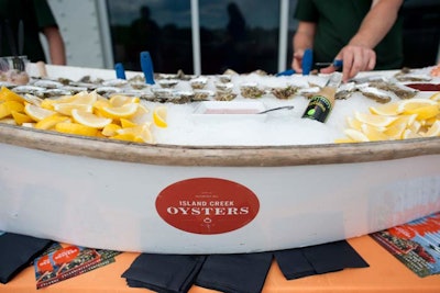 Island Creek oysters were also on offer.