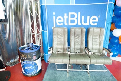 The event had seven sponsors, including Jet Blue. Each sponsor had its own branded area at the party.