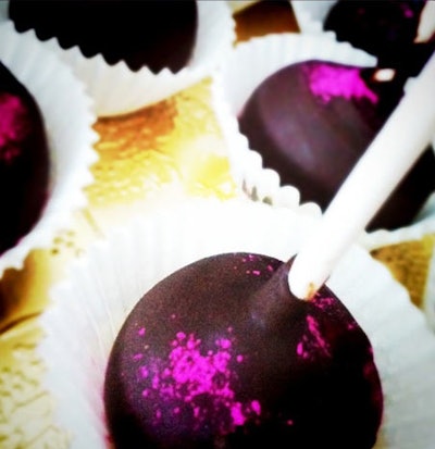 Upper Crust Catering and Cakery is a new full-service catering company based in Kissimmee. The company offers a variety of cake pops, such as these made with chocolate banana cake coated with dark chocolate ganache and Frangelico simple syrup, and then dipped in dark chocolate.