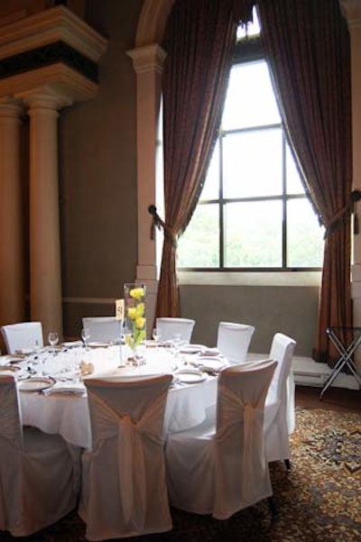 A native Caribbean flower was the centerpiece at each table.