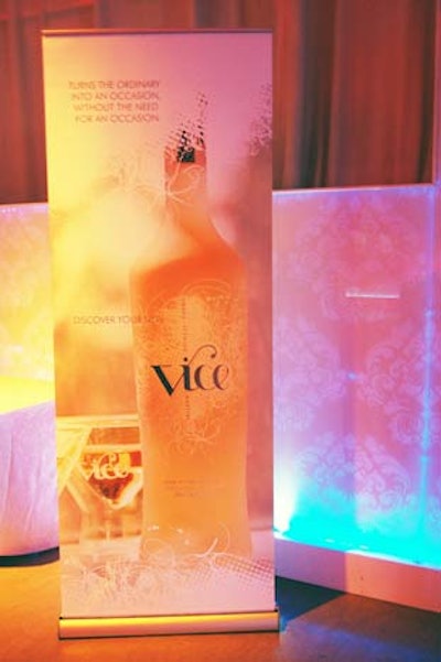 Vice, a mix of ice wine and vodka, was a sponsor at the event. Guests could order Vice cocktails at the bar.