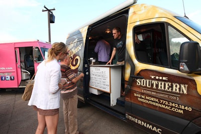 The Southern Mac and Cheese truck offered dishes topped with chorizo sausage, goat cheese, or sun-dried tomatoes.