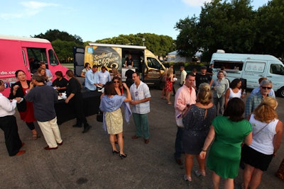 Food trucks lined the event's perimeter.
