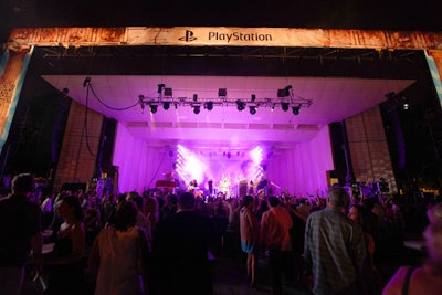 The entertainment took place on the PlayStation stage, where throughout the weekend acts such as Beats Antique and Deftones played.