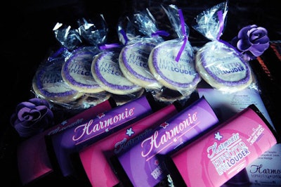 The launch also offered Hpnotiq Harmonie-branded chocolate bars and cookies.
