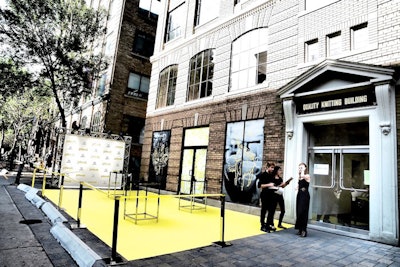 At the entrance, guests walked a yellow carpet, in a nod to John St.'s signature colour.
