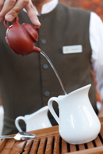 Lupicia poured artisan teas.
