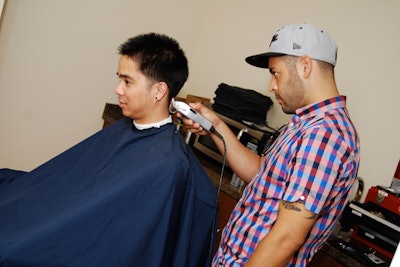 The Proper Barbershop gave haircuts in the style suite.