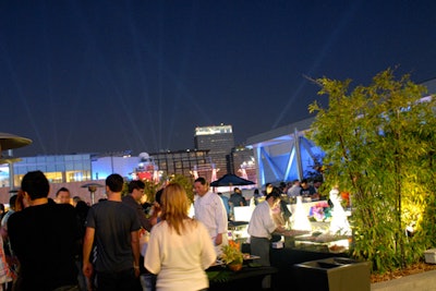 Guests took to the Ion rooftop pool bar atop the JW Marriott for a dine-around event on Friday night.