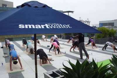 YAS led a Saturday morning yoga session.