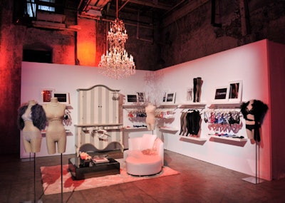 Buyers and consumers could see the lingerie up close at a pop-up style boutique within the space.