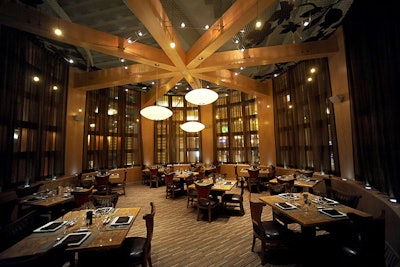 The 10,000-square-foot venue offers contemporary Chinese and Japanese cuisine, an array of sushi and sashimi selections, specialty cocktails, and an expansive sake menu.