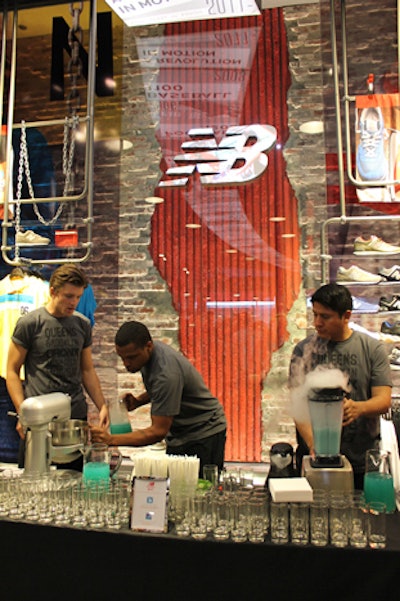 To represent the future through cocktails, Creative Edge provided a station where staffers made nitrogen-infused blueberry-flavored lemonade in front of guests.