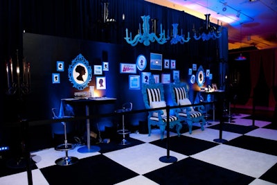 American Express sponsored a moodily lit lounge where silhouette artists drew guests' profiles and put them in branded paper frames.