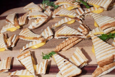 A panini station offered warm sandwiches.