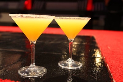 The Kourtney cocktail included mango vodka, fresh lemon, orange juice, jalapeno, and a sugar rim.