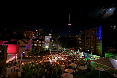 About 860 people attended the block party, which incorporated elements of the King West neighbourhood into the details and decor.