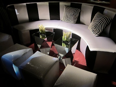 The space will have a mod look done in graphic black and white.