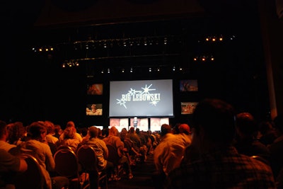 The producers turned the Hammerstein Ballroom into a big auditorium for the event, which drew around 1,800 attendees.