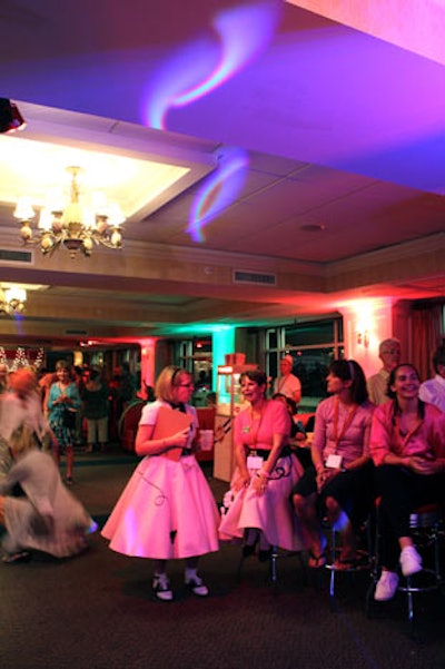 The 1950s theme came to life in an area made to look like an old-fashioned ice cream shop, where servers wore period costumes.