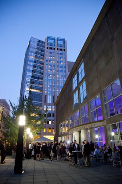 After the performance, a reception took place on the museum's patio and in its atrium.