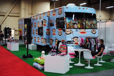 Paul Frank rolled its tricked-out Winnebago up a ramp to the second floor at the Mandalay Bay Convention Center for its exhibit.