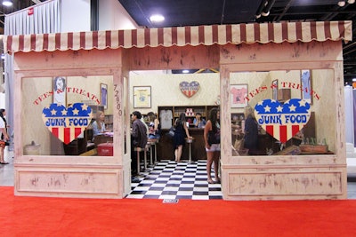 Junk Food's booth resembled a vintage candy shop.