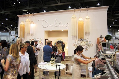 Darling's booth created a residential feel with clusters of plates hanging from the walls.