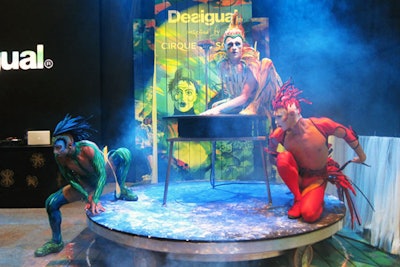 Desigual brought Cirque du Soleil for a performance in its booth.