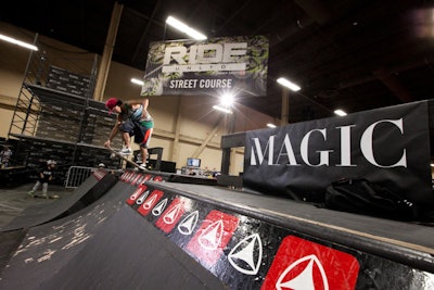 Ride Unltd. included a 4,000-square-foot street course, designed and constructed by California Skateparks.