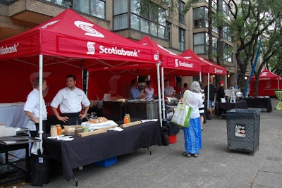 Each participating restaurant had its own tent either inside the North Market or outside in the courtyard. All the food was donated by local restaurants and food vendors.