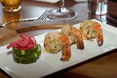 Limelight's new Quick Pickle Stack appetizer pairs veggies with wild Pacific Coast spotted prawns.