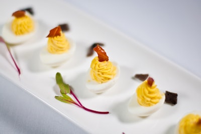 New offerings from Phil Stefani Signature Events include truffled quail eggs.