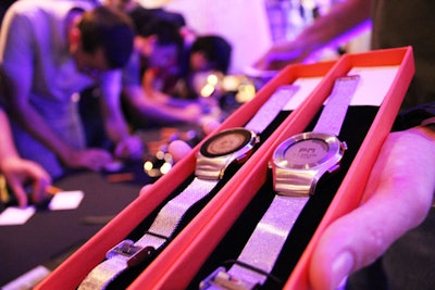 Cadence Watch Company also showcased its products, inviting guests to try out two watches and describe which they prefer.
