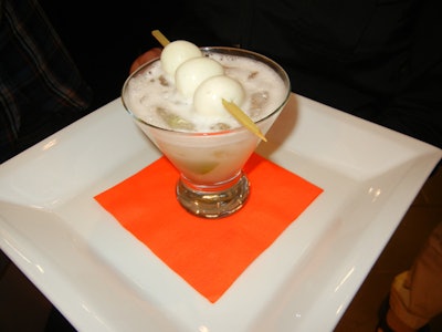 A triple egg pisco beverage from Eggwhites Catering.