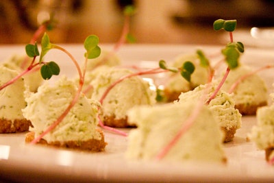 For a picnic event, Sujata & Meera served savory shortbread with herbed chèvre to go with a Marie Antoinette theme.